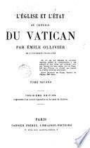 L'Eglise et l'Etat au concile du Vatican
