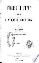L'église et l'état depuis la révolution