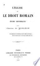 L' Église et le droit romain