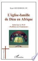 L'Eglise-Famille de Dieu en Afrique