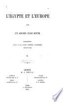 L'Egypte et l'Europe