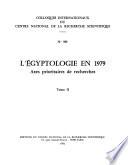 L'Egyptologie en 1979