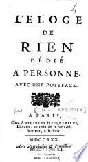 L'eloge de rien