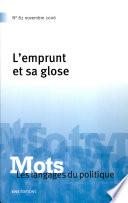 L'emprunt et sa glose