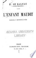 L'enfant maudit ; Gambara ; Massimilla doni