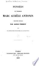 l'ensees de l'empereur Marc Aurèle Antonin