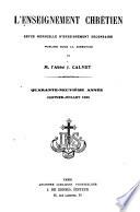 L'Enseignement chrétien