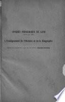 L'enseignement de l'histoire et de la géographie