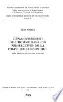 L'épanouissement de l'homme dans les perspectives de la politique économique