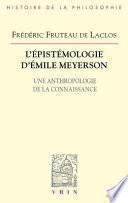 L'épistémologie d'Emile Meyerson