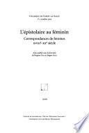 L'épistolaire au féminin