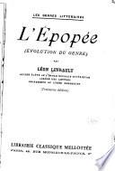 L'épopée (évolution du genre)