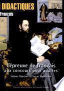 L'épreuve de français aux concours pour adultes