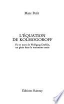 L'équation de Kolmogoroff