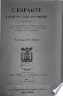 L'Espagne après la paix d'Utrecht, 1713-1715