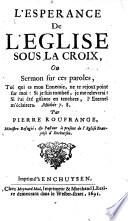 L'esperance de l'église sous la croix,