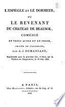 L'espiègle et le dormeur, ou Le revenant du Château de Beausol