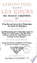 L'espion turc dans les cours des princes chretiens