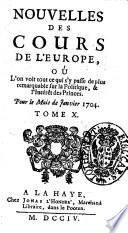 L'esprit des cours de l'Europe