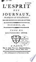 L'esprit des journaux français et étrangers