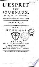 L'esprit des journaux français et étrangers