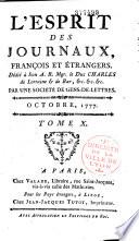 L'esprit des journaux français et étrangers