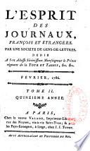 L'esprit des journaux françois et étrangers