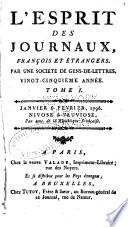 L'Esprit des journaux, françois et étrangers
