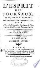 L'Esprit des journaux, françois et étrangers