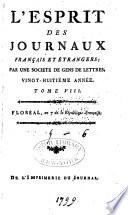 L'Esprit des journaux, françois et étrangers