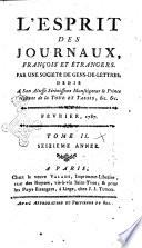 L'esprit des journaux françois et étrangers