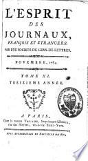 L'Esprit des Journaux, François et Étrangers