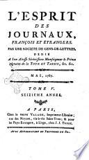 L'esprit des journaux françois et étrangers