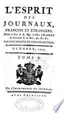 L'Esprit des journaux, françois et étrangers
