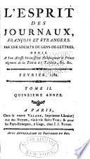 L'Esprit des journaux, françois et étrangers
