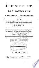 L'Esprit des journaux, françois et étrangers
