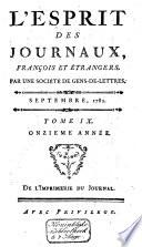 L'Esprit des journaux franc̜ais et étrangers