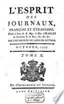 L'Esprit des journaux franc̜ais et étrangers