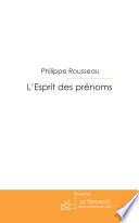 L'Esprit des prénoms