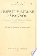 L'esprit militaire espagnol