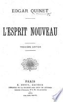 L'Esprit nouveau. Troisième édition