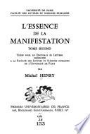 L'essence de la manifestation