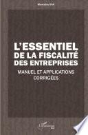L'essentiel de la fiscalité des entreprises