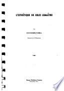 L'Esthétique de Jules Lemaître