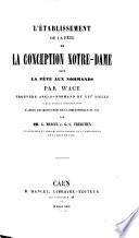 L'établissement de la fêle de la Conception Notre-Dame, dite la fête aux Normands