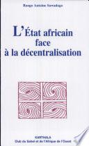 L'état africain face à la décentralisation