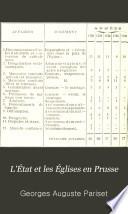 L'état et les églises en Prusse sous Frédéric-Guillaume Ier (1713-1740)