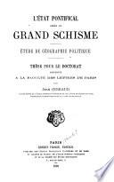 L'état pontifical après le grand schisme