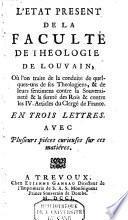 L'etat present de la faculté de theologie de Louvain