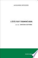 L'ete S'est Termine Hier